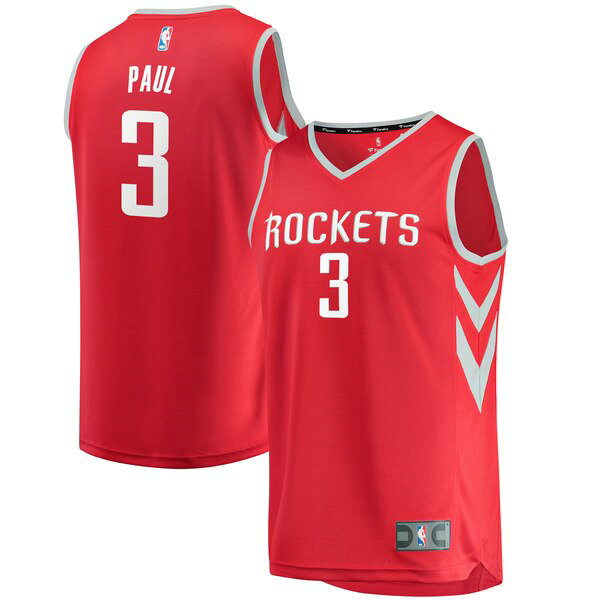 Maillot Houston Rockets Homme Chris Paul 3 Icon Edition Rouge